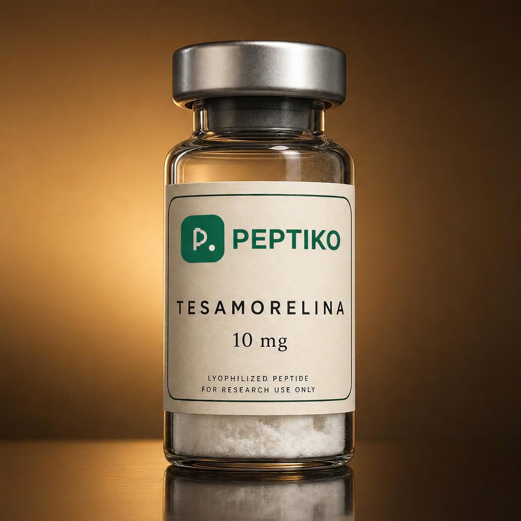 Vial liofilizado de Tesamorelina